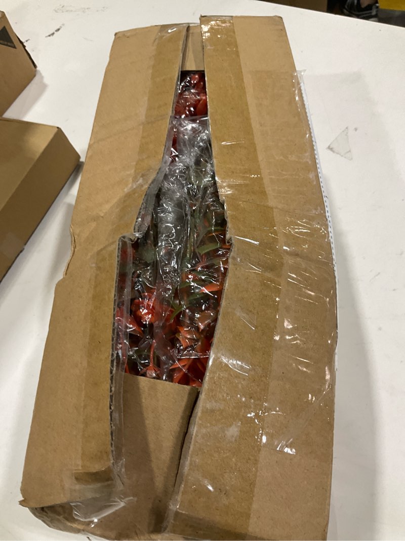 Condition photo showing New/Like New for 12 Bundles Artificial Fall Flowers for Outdoors, Artificial Plants UV Resistant Fall Fake Mums Plants for Outside Halloween Christmas Porch Decoration ecorations (Fall Red)