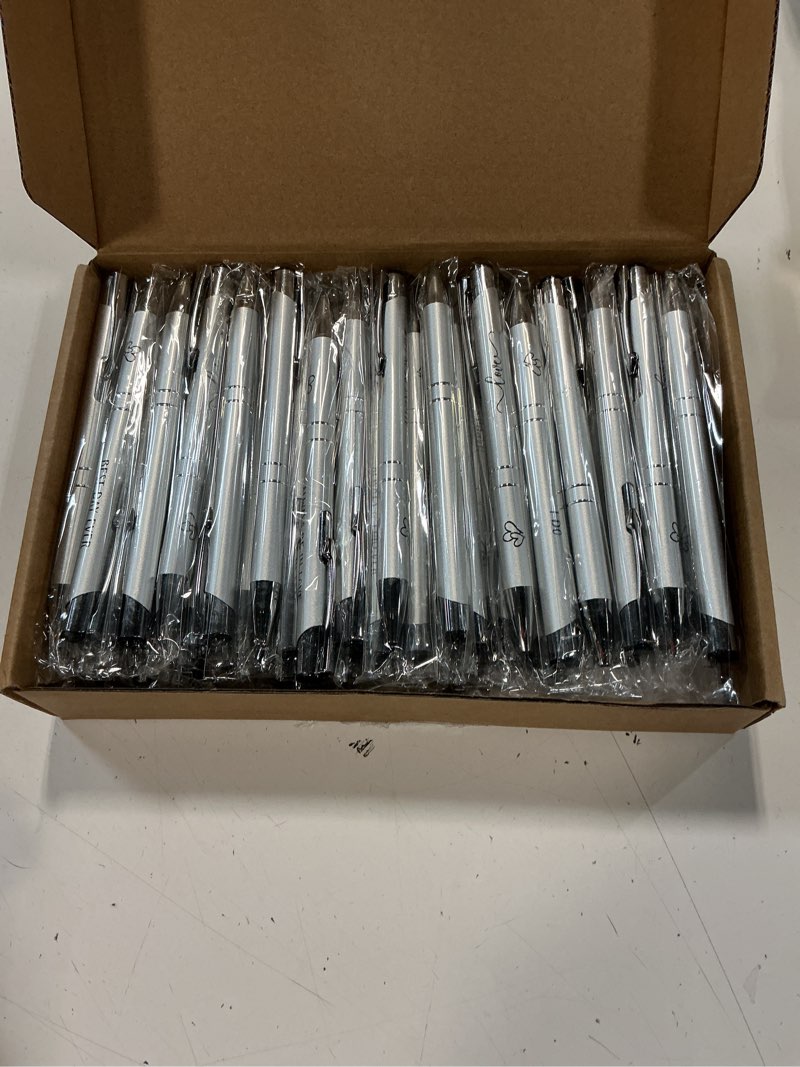 Condition photo showing New/Like New for chiisong 50 sets bridal shower favors for guests wedding pens bulk with thank you cards bridal shower retractable ballpoint pen for guest gifts game prizes wedding souvenirs (floral) 50 floral