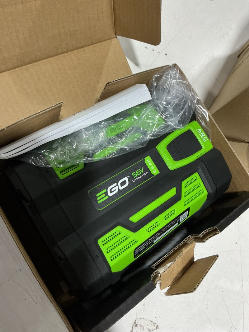 Condition photo showing As Is for ego power+ 56 -volt, 2.5 ah 1 -pack lithium ion (li-ion) battery