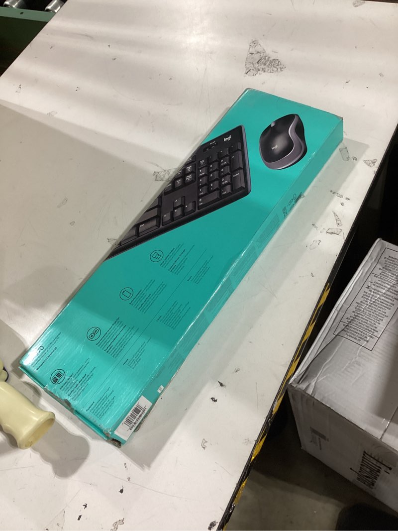 Condition photo showing New/Like New for Logitech MK270 Wireless Keyboard and Mouse Combo for Windows, 2.4 GHz, 8 Multimedia Keys, PC, Laptop, Wireless Keyboard Compact Mouse Combo - Black