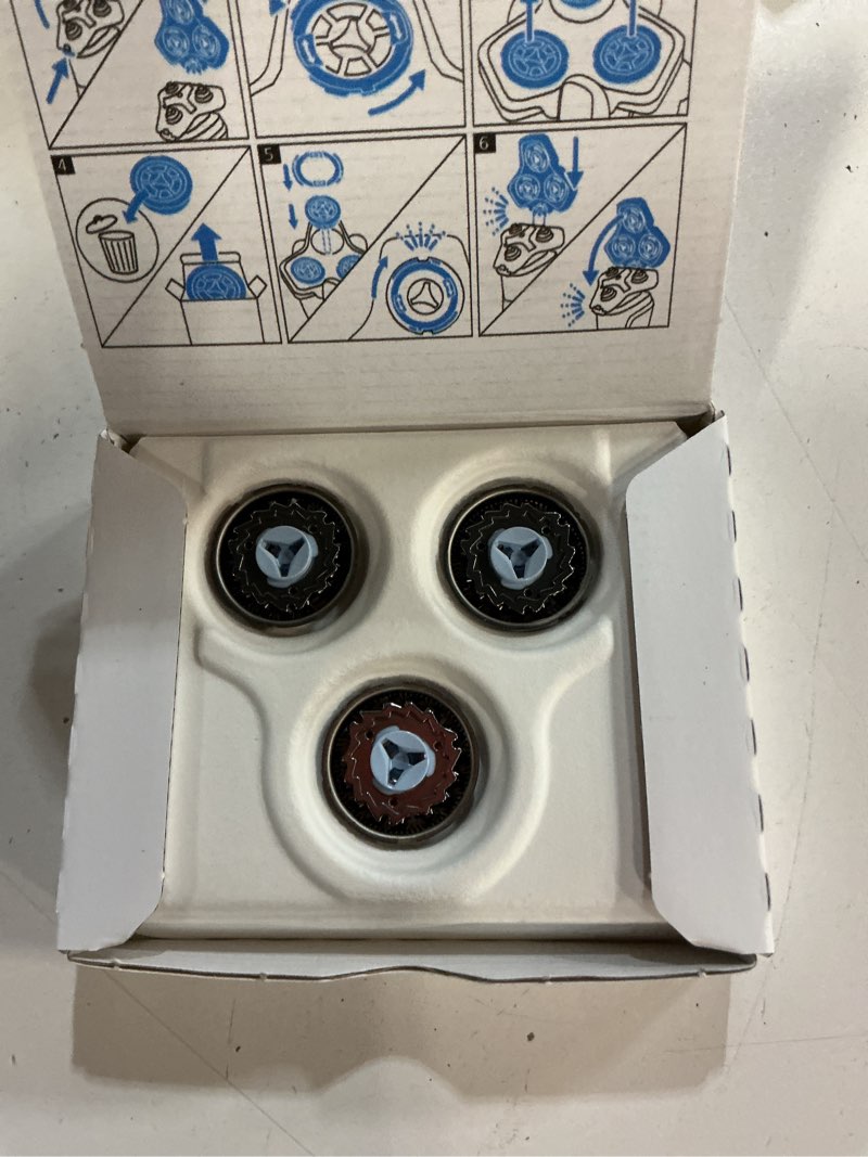 Condition photo showing New/Like New for philips norelco sh71/52 genuine shaving heads, compatible with philips norelco shavers series 5000 & 7000, powerful performance, self-sharpening, 3 pack, sh71/52, replaces rq12/70 & rq12/60 3 count (pack of 1)