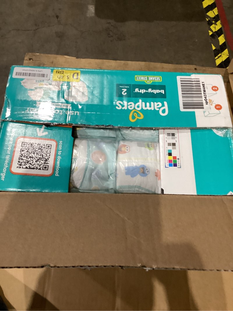 Condition photo showing New/Like New for Pampers Diapers - Baby Dry - Size 2, 112 Count, Absorbent Disposable Infant Diaper (Packaging May Vary) Size 2 112