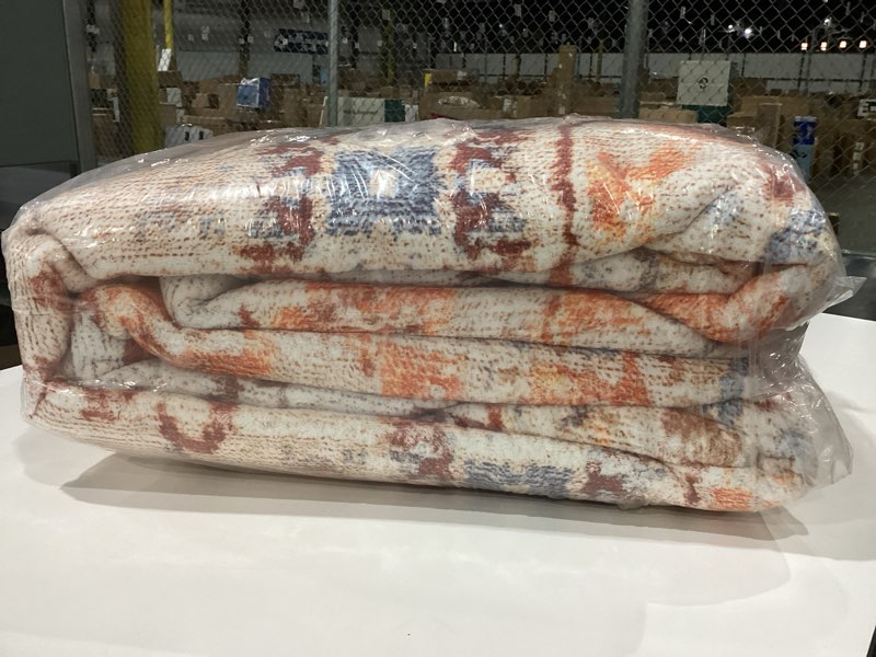 Condition photo showing Good Condition for Smiry 8x10 Area Rugs for Living Room, Boho Chic Style Printed Rugs, Low Pile, Non-Shedding, Easy Car