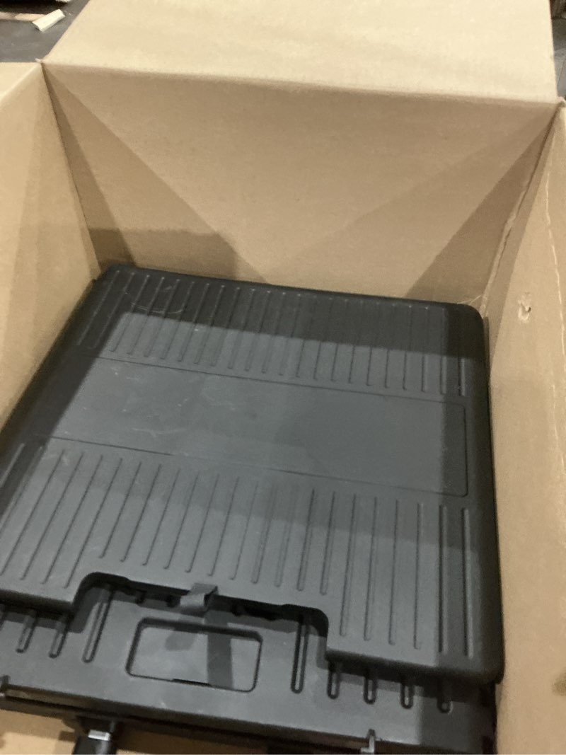 Condition photo showing As Is for subicoo folding utility cart portable rolling crate handcart shopping trolley collapsible tool box, with lid, on 4 rotate wheels, for grocery, shopping, office, teacher, camp(black)