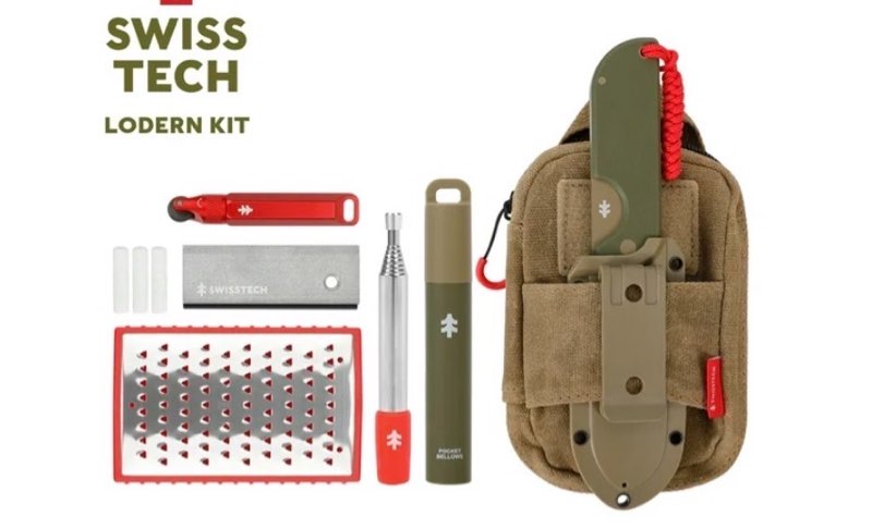 Swiss Tech Fixed Blade Kit, 6 Piece, Campfire, Camping Essentials Set