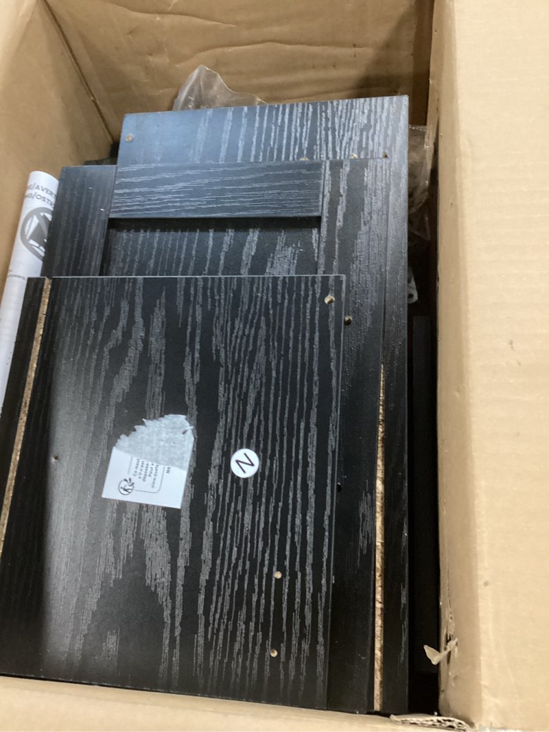 Condition photo showing Good Condition for Bathroom Storage Cabinet, Small Corner Floor Cabinet with Door and Shelves, Narrow Bathroom Organizer and Paper Storage with Adjustable Shelves, for Small Spaces, Black BC27104X Black 7.9"D x 9.8"W x 29.5"H