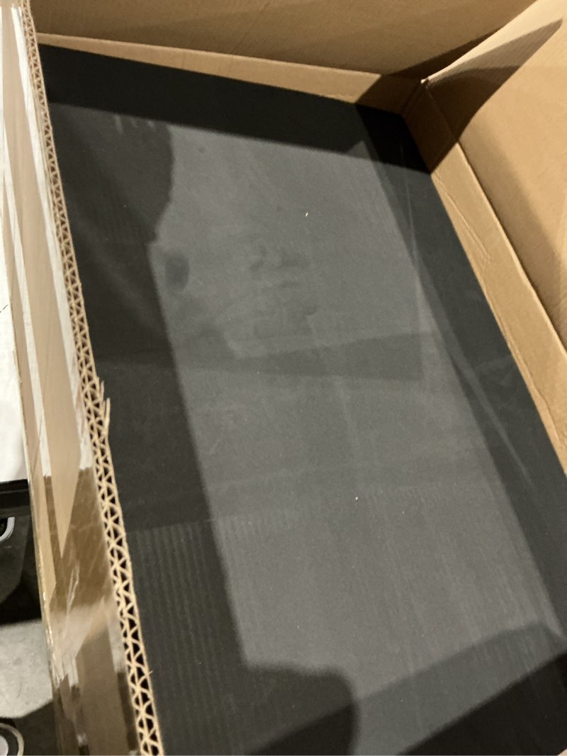 Condition photo showing As Is for 4" rise lightweight eva threshold ramp for wheelchairs, walking, scooter, 36"l x 24"w driveway curb handicap ramp with non-slip surface for doorways home bathroom, 800 lb load capacity