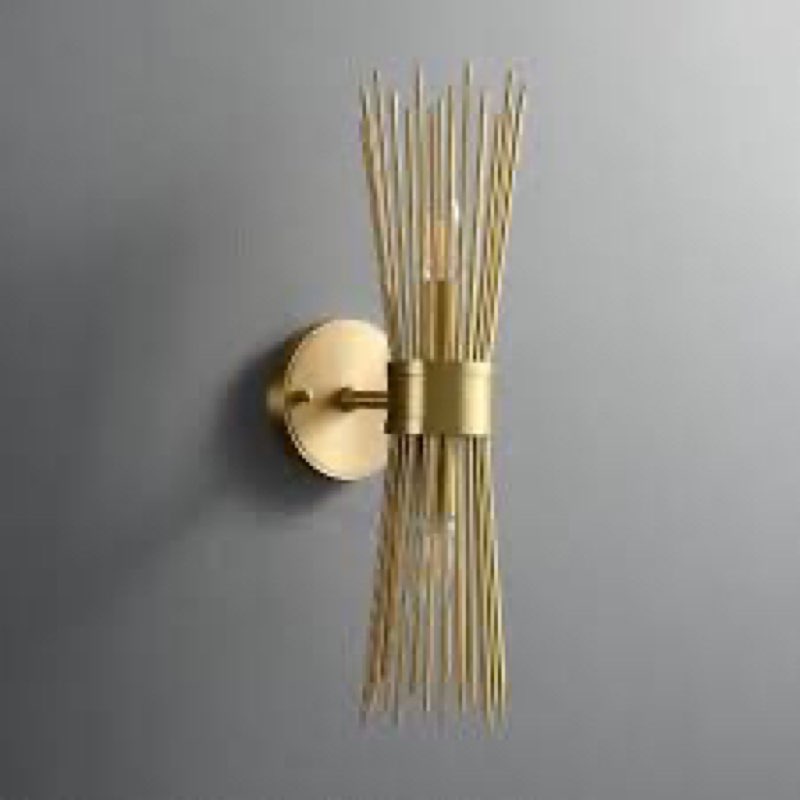Jella Modern 2-Light Wall Sconce in Wheat-Straw Lampshade
