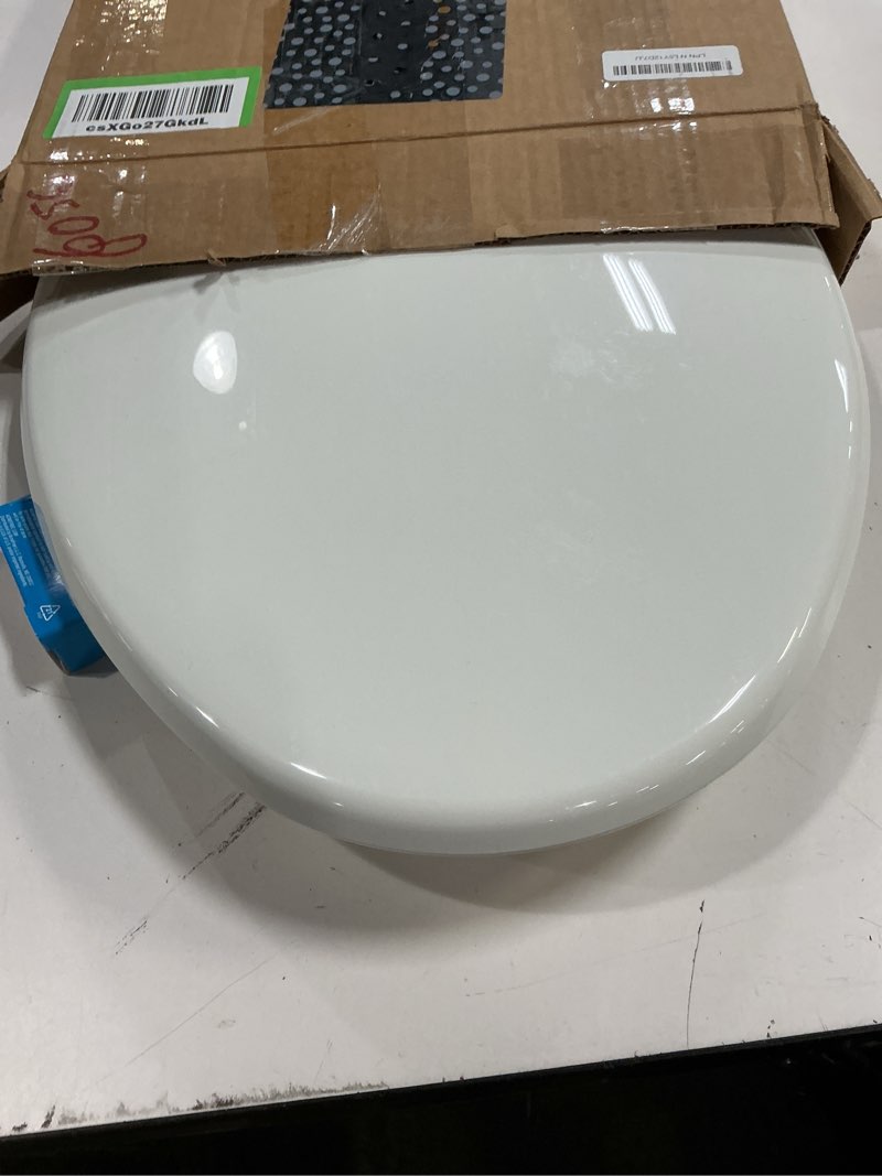 Condition photo showing Good Condition for little2big toilet seat with built-in toddler potty training seat, slow close, easy to install, made in usa, elongated, white
