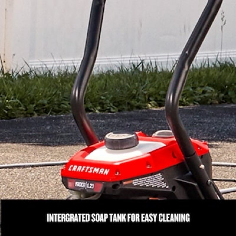 CRAFTSMAN 1900-PSI 1.2-GPM Cold Water Electric Pressure washer with 3 Spray Tips and Surface Cleaner
