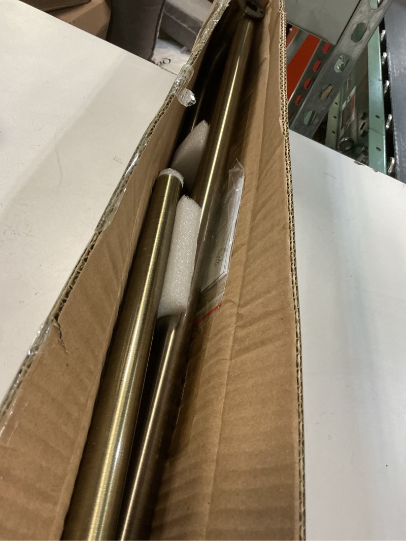Condition photo showing Good Condition for room darkening curtain rod, wrap around design, extra-thick 1-inch diameter single drapery rod, extendable metal rod set for the blackout curtains and sheer (antique bronze, 28-48") 28-48-inch antique bronze