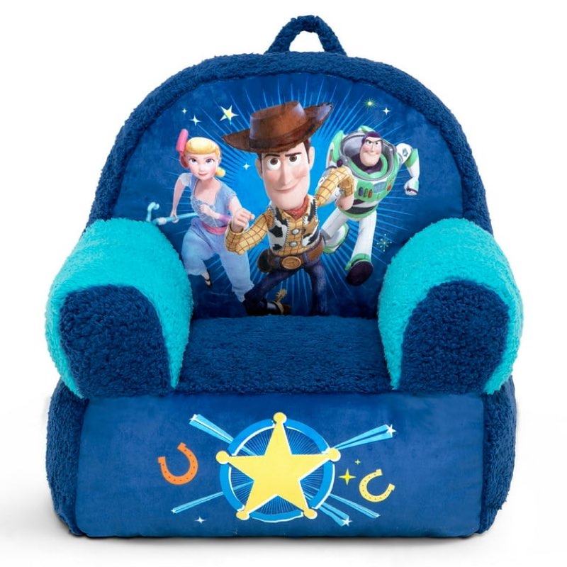 toy story cozee buddy chair by delta children, blue