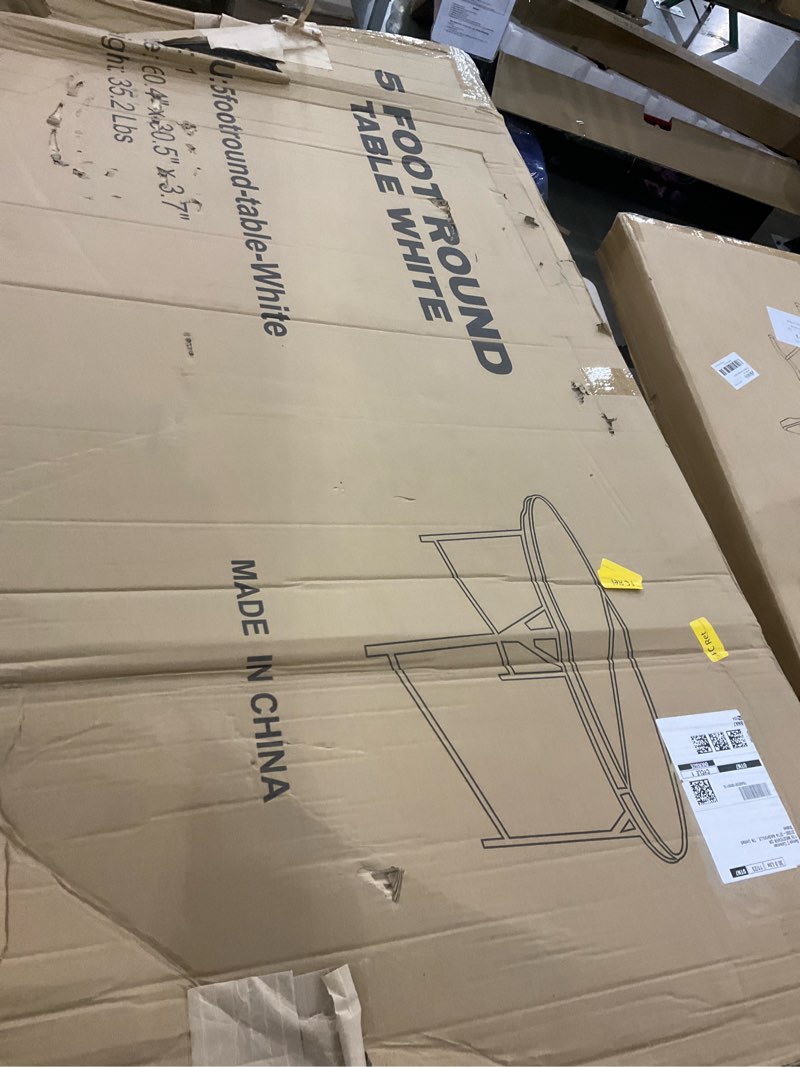 5 foot round table white