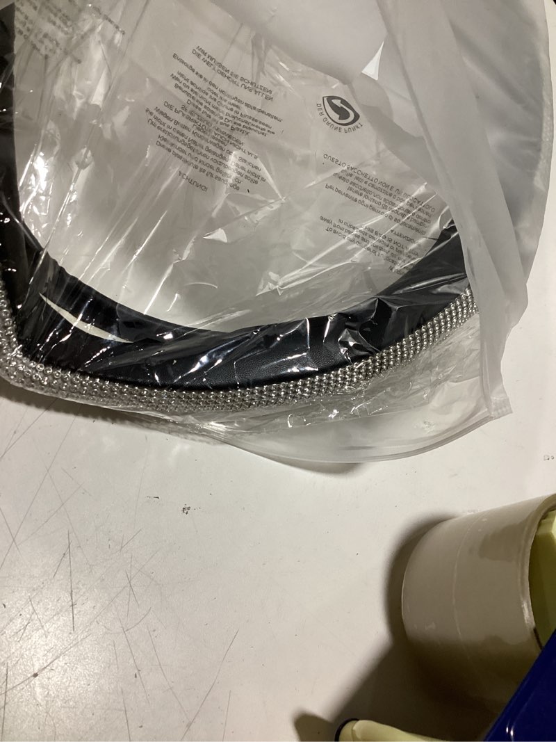 Condition photo showing Good Condition for PINCTROT Bling Bling Comfy Steering Wheel Cover with Jumbo Crystal Rhinestones, Anti-Slip Diamond Leather, Universal 15 Inch (Silver) 1.Silver Medium(Standard) Size[14 1/2''-15'']