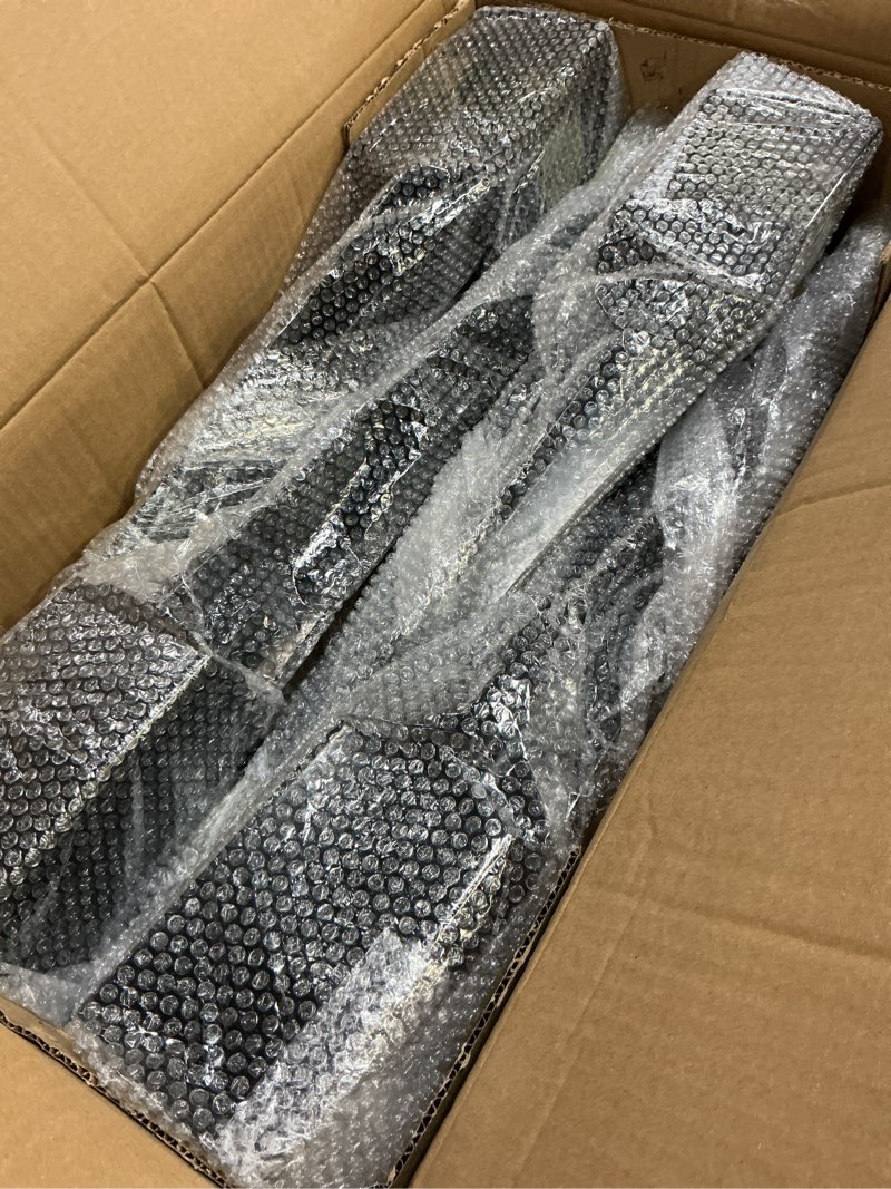 Condition photo showing Good Condition for (set of 4)24 inch fence post anchor ground spike heavy duty metal black powder coated fence stakes post base, 4x4 inch (inner size 3.6\"x3.6\"), pack of 4 24 inch 4