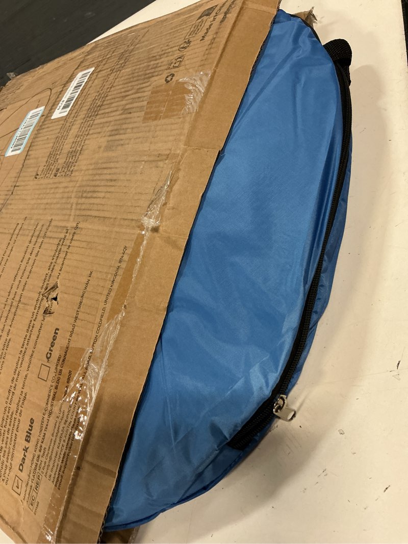 Condition photo showing Good Condition for glymnis pop up beach tent beach shade tent for 1-4 persons sun shelter upf 50+ enclose zipper door portable easy up beach tent blue for 3-4 person
