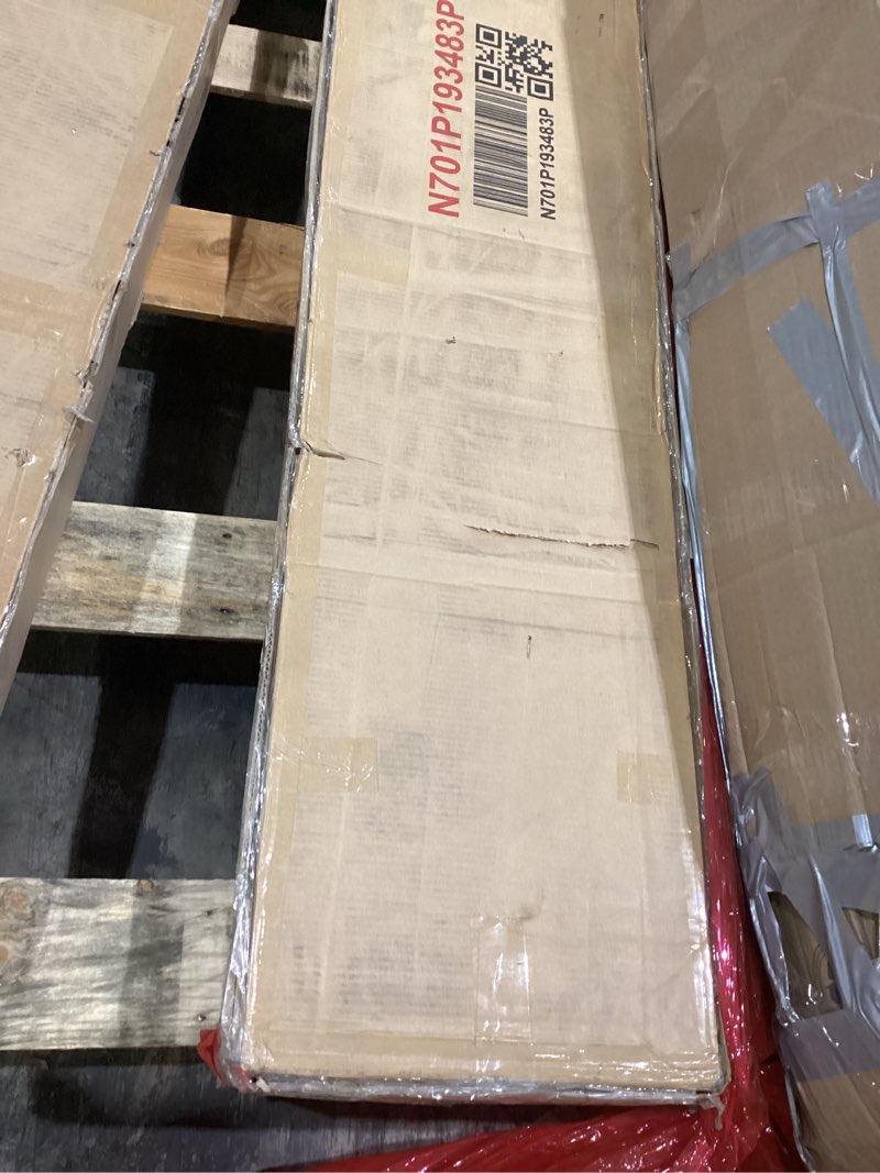 Condition photo showing As Is for Merax Modern Queen Size Canopy Platform Bed with,Natural Queen Natural+trundle+drawers