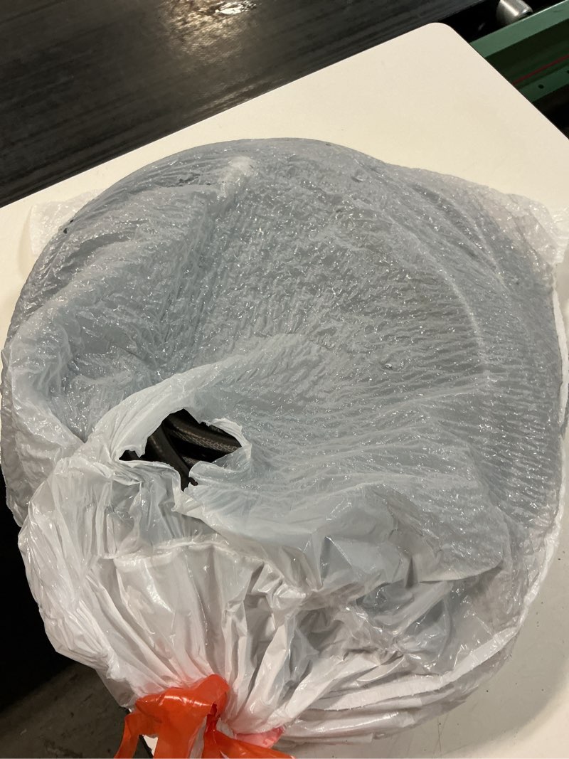 Condition photo showing As Is for element 3/8-in x 75-ft kink free rubber black soaker hose