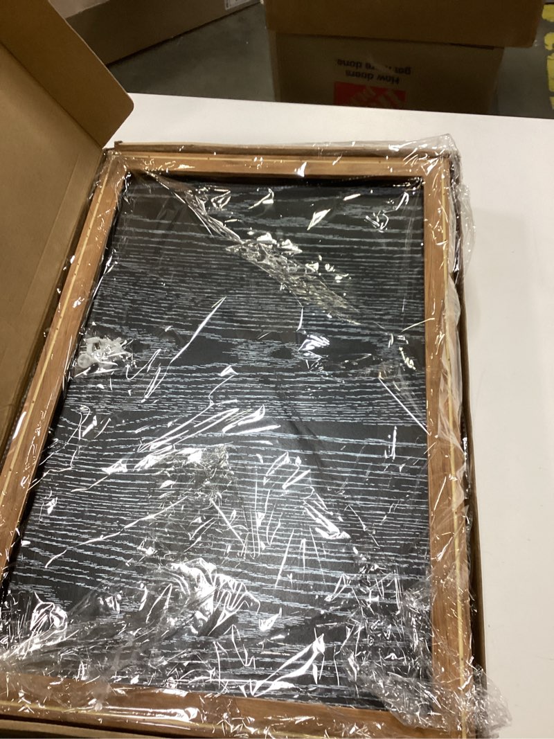 HOURIA Large Moody Dark Flower Framed Canvas Wall Art,Retro Beige Red Peony Wall Decor,Vintage Textu