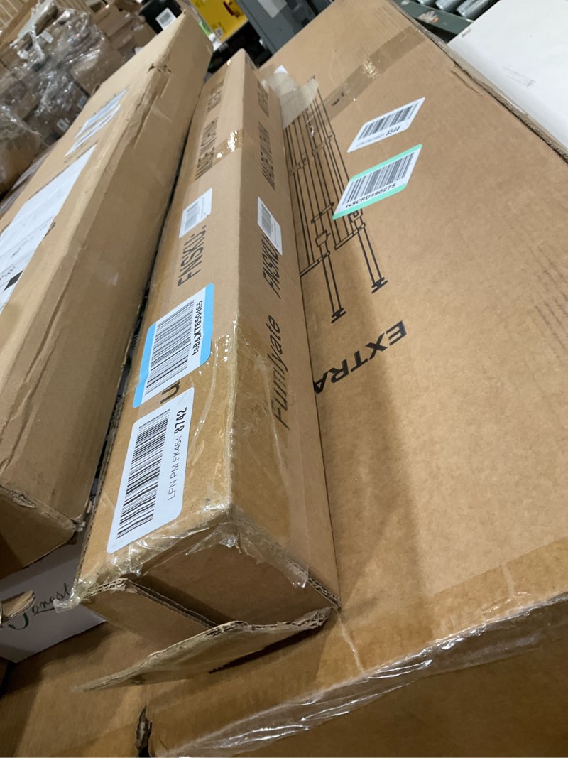 Condition photo showing As Is for Single Curtain Rods 28-48 Inches,1 inch Heavy Duty Adjustable Window Drapery Rod, Modern Round Decorative Windows Curtains Rods, Brushed Nickel Brushed Nickel 28-48"