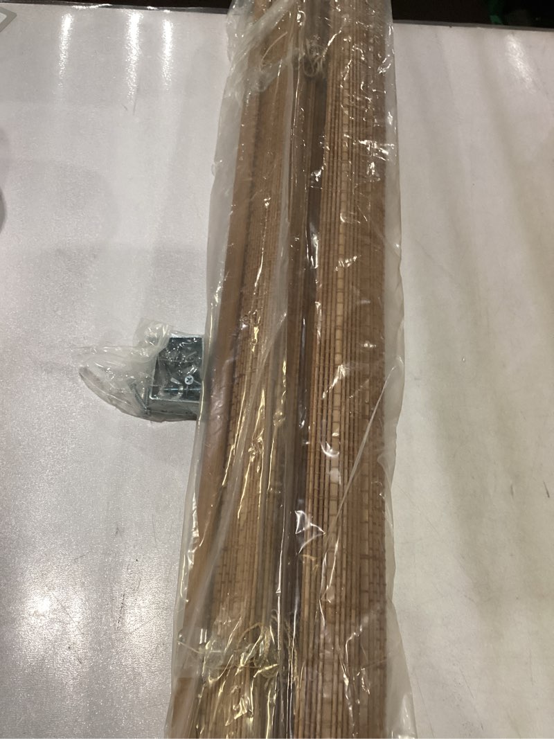 Condition photo showing Good Condition for LazBlinds Cordless Bamboo Roman Shades, Light Filtering Window Treatment, Roll Up Bamboo Blinds for Windows, 31'' W x 60'' H Light Filtering -Tuscan 31'' W x 60'' H