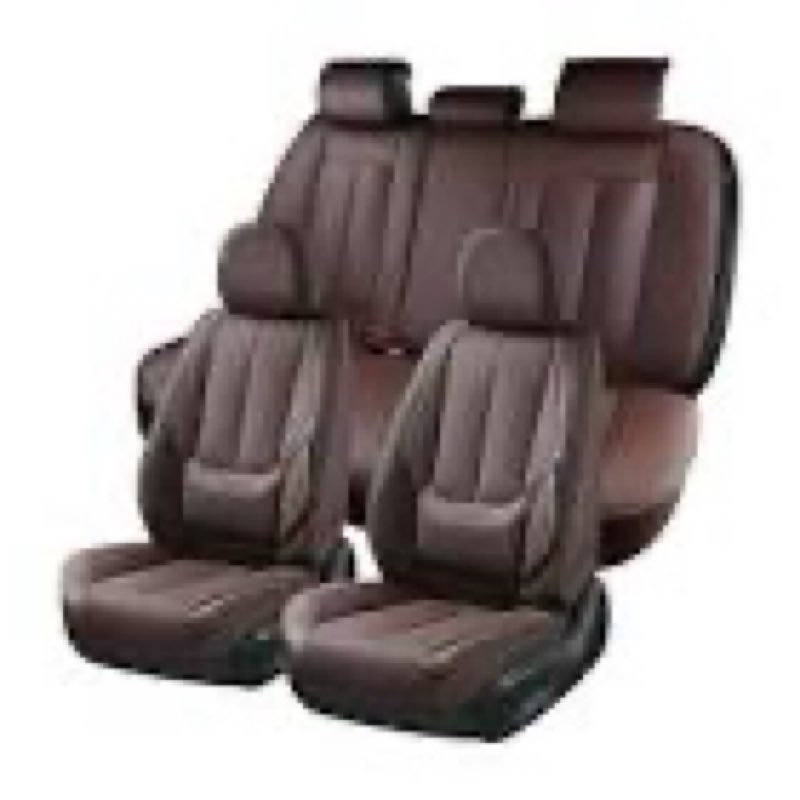 Coverado Leather Rear Seat Covers for Cars, Waterproof Back Seat Cover, Universal Automotive Seat Cu