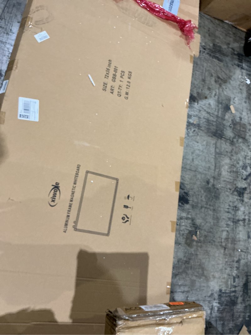 Condition photo showing New/Like New for xiwode 72"x36" large presentation whiteboard, magnetic dry erase board aluminum frame wall-mounted with long pen tray for office conference school silver 36x72 inches