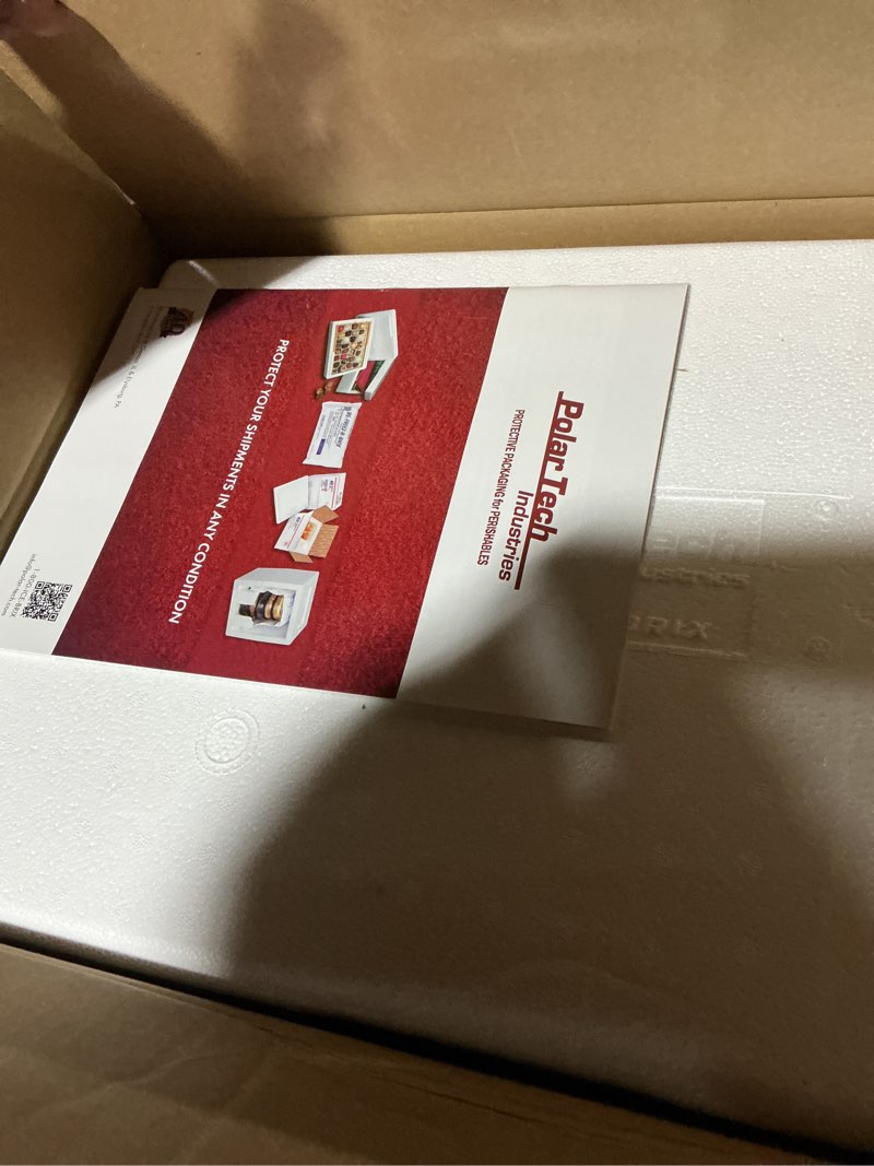 polar tech 245c thermo chill insulated carton with foam shipper, medium, 17" length x 10" width x 8-1/4" depth, original version