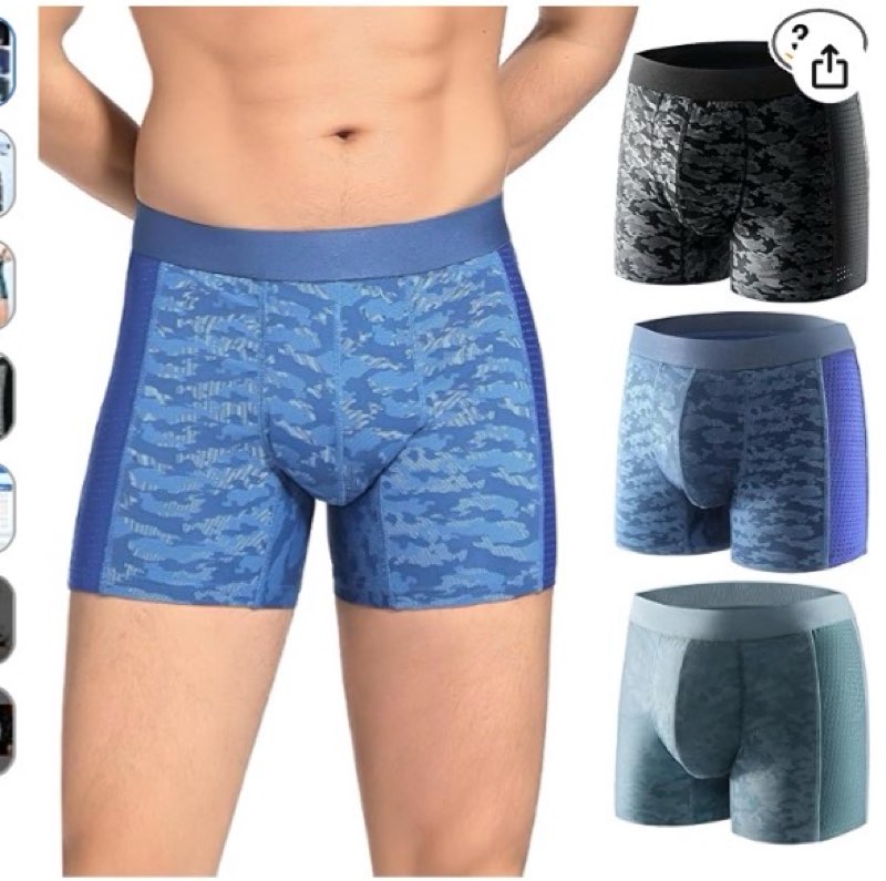 carer men’s incontinence underwear, washable reusable breathable leak proof underwear for men boxer 