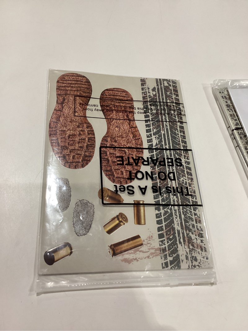 Dunzoom 200 pcs/20 sheets evidence halloween CSI theme party supplies 