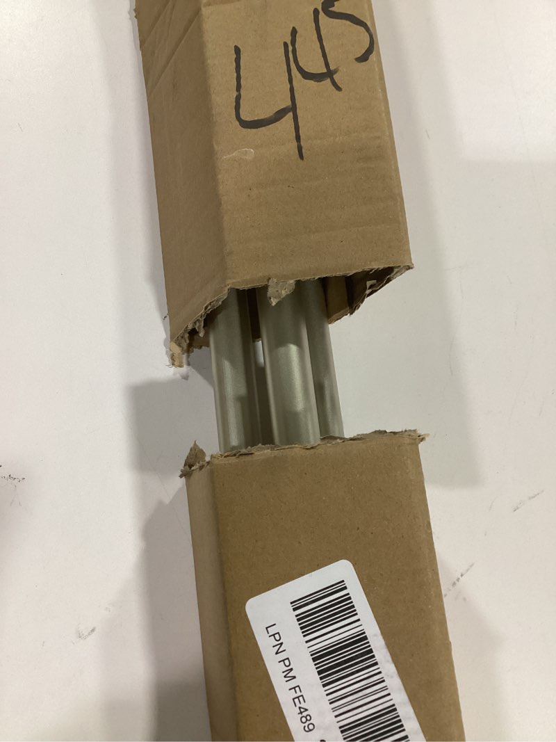 Condition photo showing Good Condition for H.VERSAILTEX Elegant Window Treatment Telescoping Double Curtain Rod Set with Classic Cap, 3/4-Inch Diameter, Adjusts from 66 to 120 Inches, Nickel 66"-120" Goldish Nickel