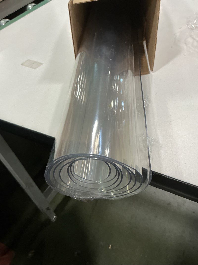 Condition photo showing Good Condition for Clear Table Cover Protector Rectangle 40 x 60 Inch, 1.5mm Transparent Plastic Table Protector Waterproof, Anti-Scratch Clear Desk Mat for Office Desktop Dresser Dining Table, FDA Compliant Clear 1.5mm 40'' x 60''