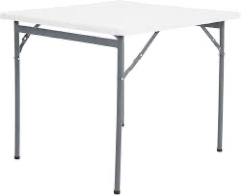 34" Square Folding Table,Multi-Functional Portable Folding Card Table with Carrying Handle for Indoo