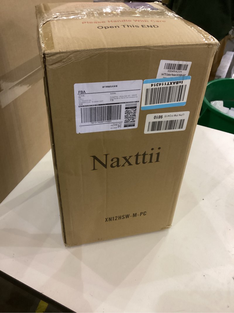 NAXTTII Large Outdoor Pendant Lights for Porch 15.2 Inch Dusk to Dawn Black Hanging Porch Lights Out