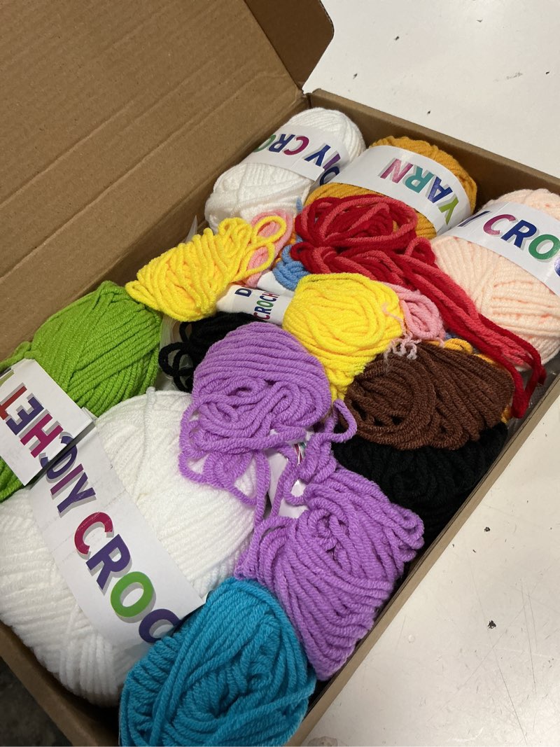 Condition photo showing As Is for kiecik 6pcs crochet kit for beginners, crochet animal kits?knitting kit for adults with step by step videos tutorials, knitting kit great birthday holiday gift, diy keychain pendants(set -02)