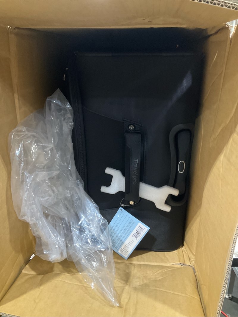 Condition photo showing Good Condition for Travelpro Maxlite 5 Softside Expandable Luggage with 4 Spinner Wheels, Lightweight Suitcase, Men and Women, Black, Checked-Large 29-Inch Checked-Large 29-Inch Black