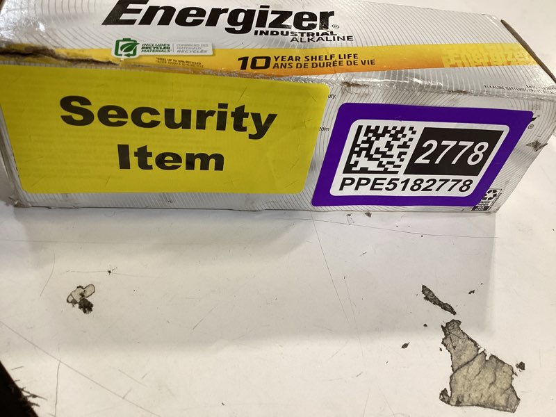 Condition photo showing Good Condition for energizer battery: d, everyday, alkaline, 1.5v dc, industrial alkaline, 12 pk [pk/12] model: en95 4