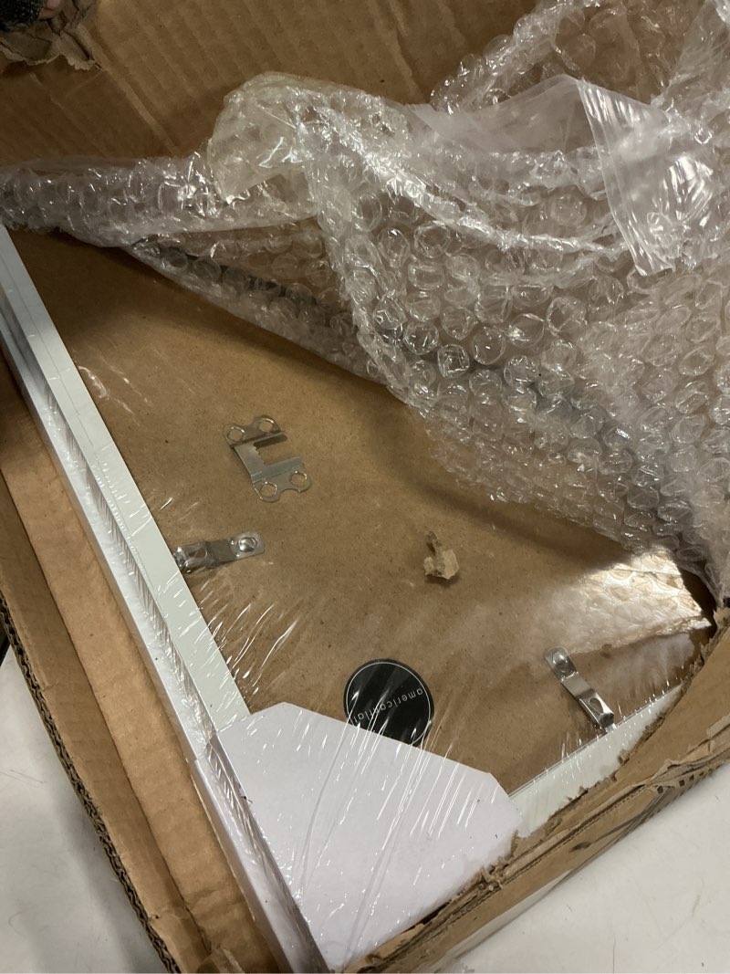 Condition photo showing Good Condition for Americanflat 16x20 Picture Frame with Polished Plexiglass - Set of 2 - Use as 11x14 Frame with Mat or Display 16x20 Photo Without Mat - Galleria Collection - Picture Frames for Wall Display - White White 16X20
