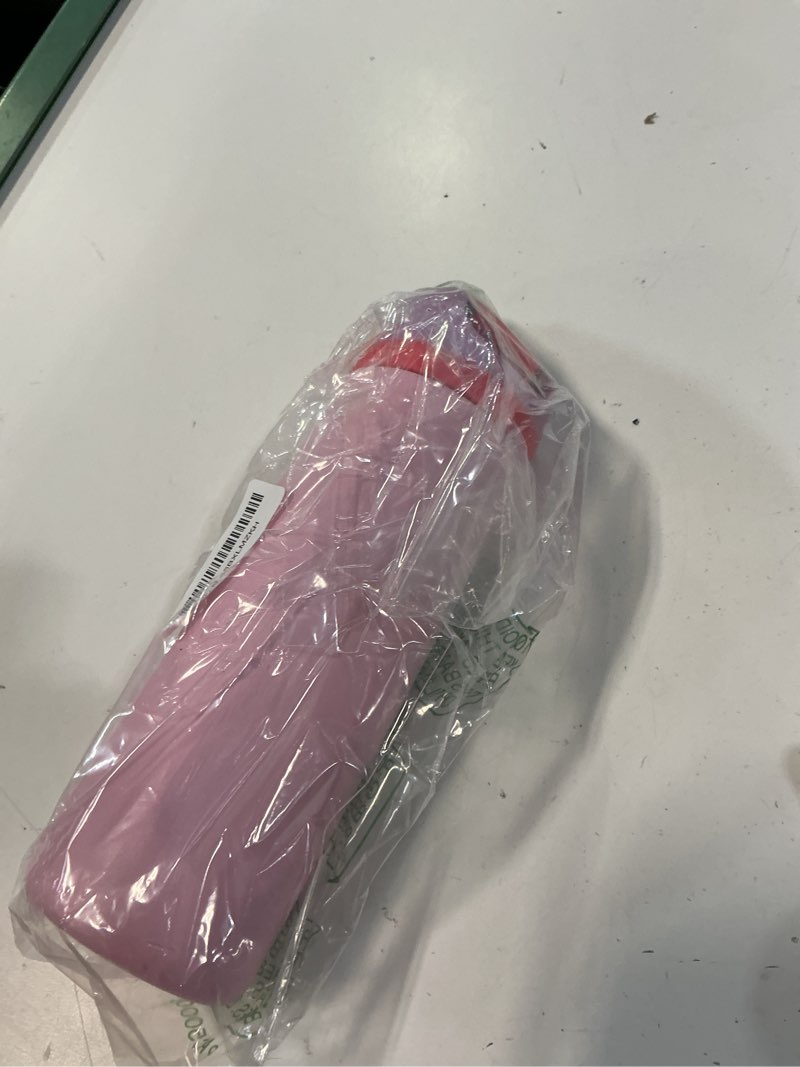 Condition photo showing As Is for owala freesip insulated stainless steel water bottle with straw for sports and travel, bpa-free sports water bottle, 24 oz, pink, angel food cake angel food cake 24 ounces