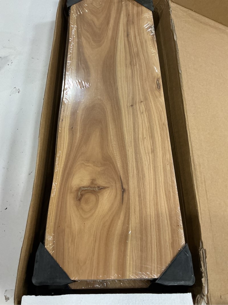 Condition photo showing New/Like New for floating shelves for wall decor, rustic solid elm wood live edge floating shelves wall mounted, wall shelves with invisible bracket for living room bathroom bedroom kitchen, 24 inch set of 2, natural live edge, 24inch, 2packs natural