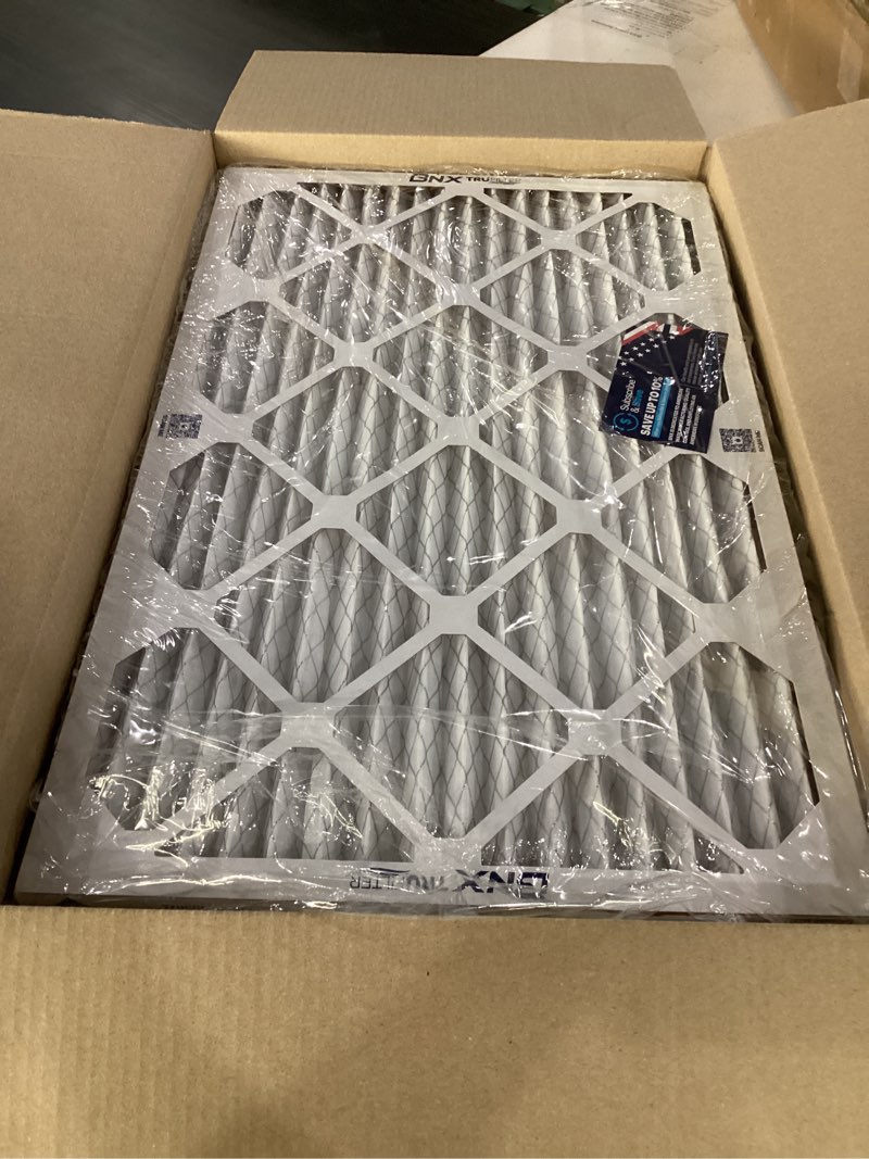 Condition photo showing Good Condition for bnx trufilter 16x25x1 air filter merv 13 (6-pack) - made in usa - electrostatic pleated air conditioner hvac ac furnace filters for allergies  pollen  mold  bacteria  smoke  allergen  mpr 1900 fpr 10