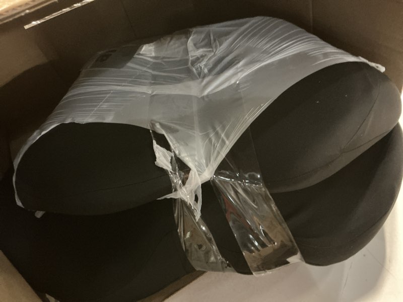 Condition photo showing As Is for seat cushion for office chair and car, lumbar support pillow for office chair, memory foam ergonomic seat cushion for long sitting, back & tailbone pain, sciatica - black