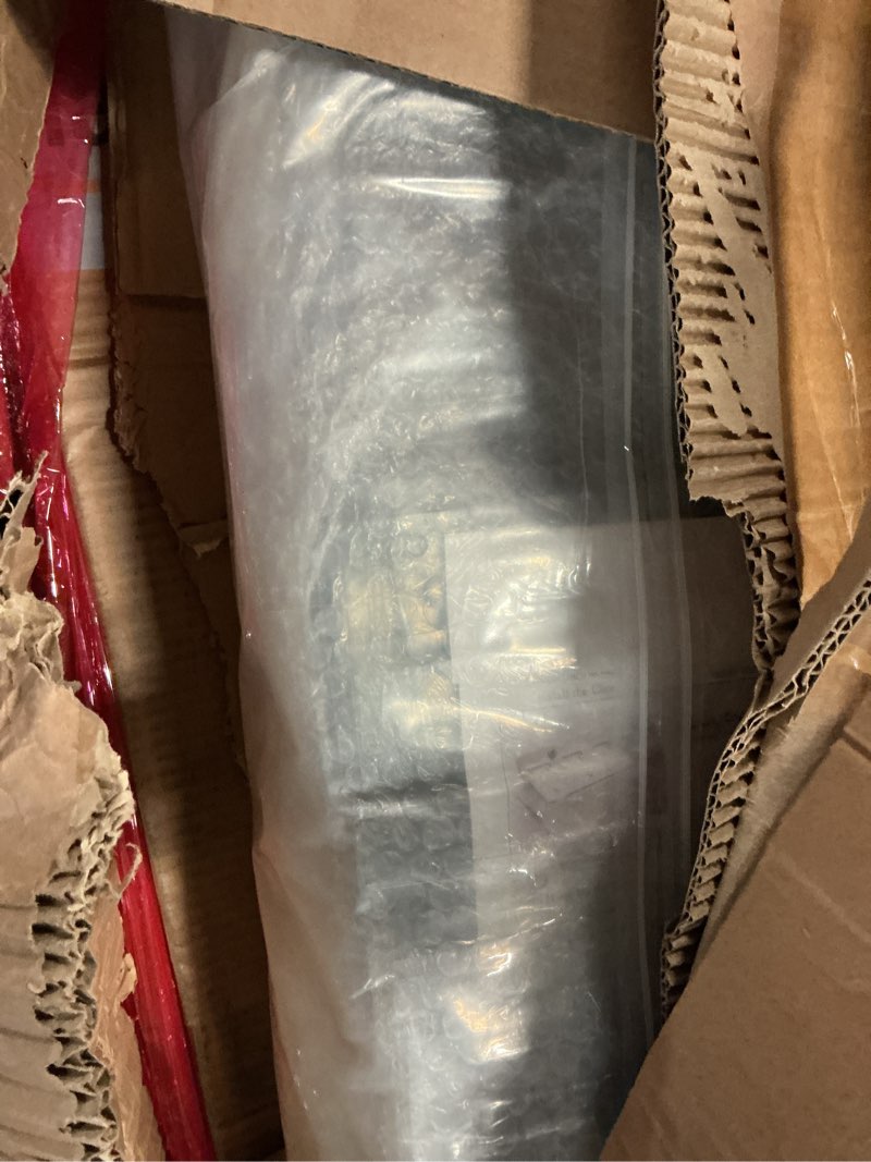 Condition photo showing New/Like New for Juexica 118 x 118 Inch Plastic Strip Door Curtain Kit 0.08'' Walk in Cooler Curtains Thickness PVC Freezer Door Curtain Smooth Waterproof Hurricane Shutters Gate for Warehouse Garage Industry(Clear) Clear 118 x 118 Inch