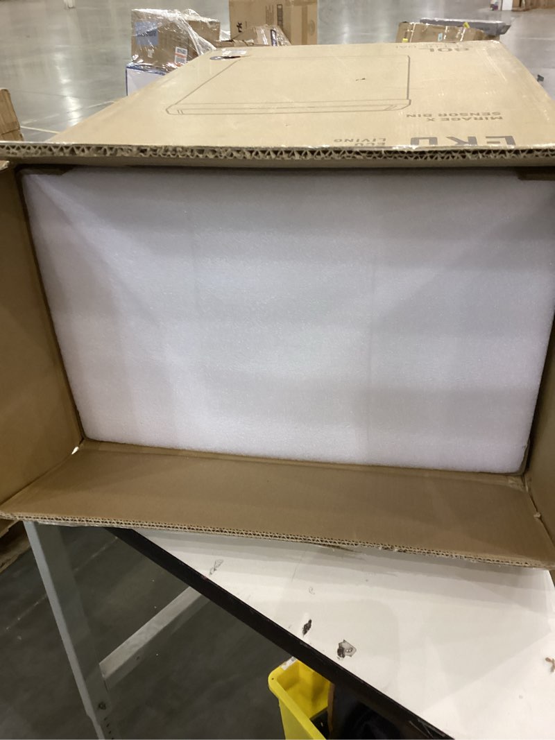 Condition photo showing New/Like New for EKO Mirage X 80 Liter / 21.1 Gallons Motion Sensor Trash Can, Automatic Large Kitchen Trash Can Touchless, Stainless Steel, Matte Black Mirage 80L - Matte Black