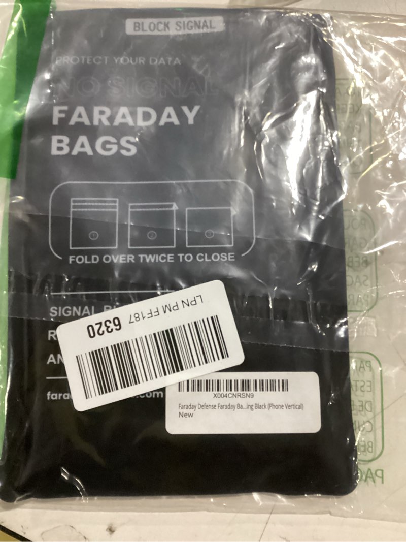 Condition photo showing Good Condition for Faraday Defense Faraday Bag Jacket Pro for Phones | Magnetic Closure, Shielding - Law Enforcement & Military, Travel & Data Security, Privacy, Anti-Tracking Anti-Hacking Black (Phone Vertical)