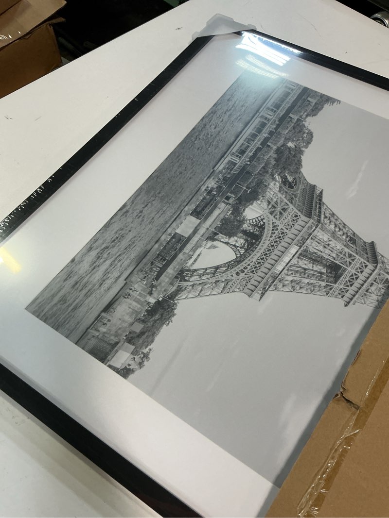Condition photo showing Good Condition for upsimples 22x30 picture frame, display pictures 18x24 with mat or 22 x 30 without, wall hanging poster frames, black, 1 pack black 22x30