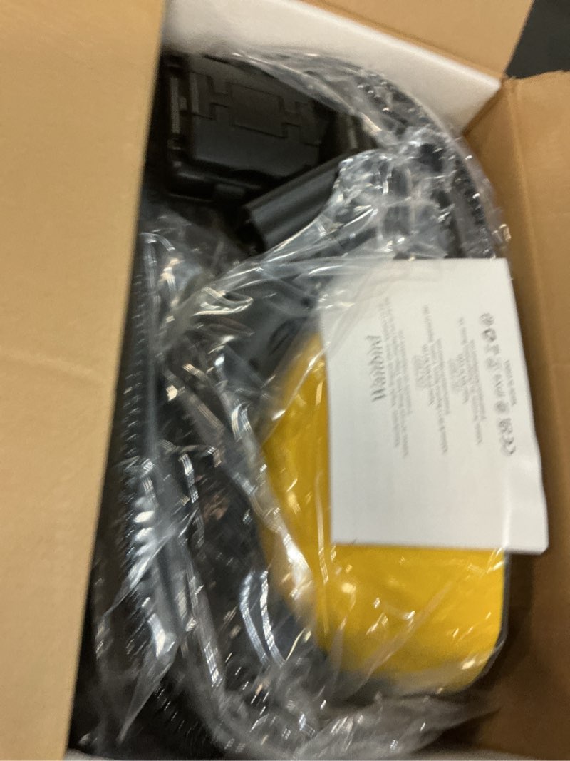 Condition photo showing New/Like New for steam cleaner, steam cleaner for home, handheld steamer for cleaning with 21 accessories, 248 °f high temperature, suitable for grout, floor. sofas, upholstery, yellow