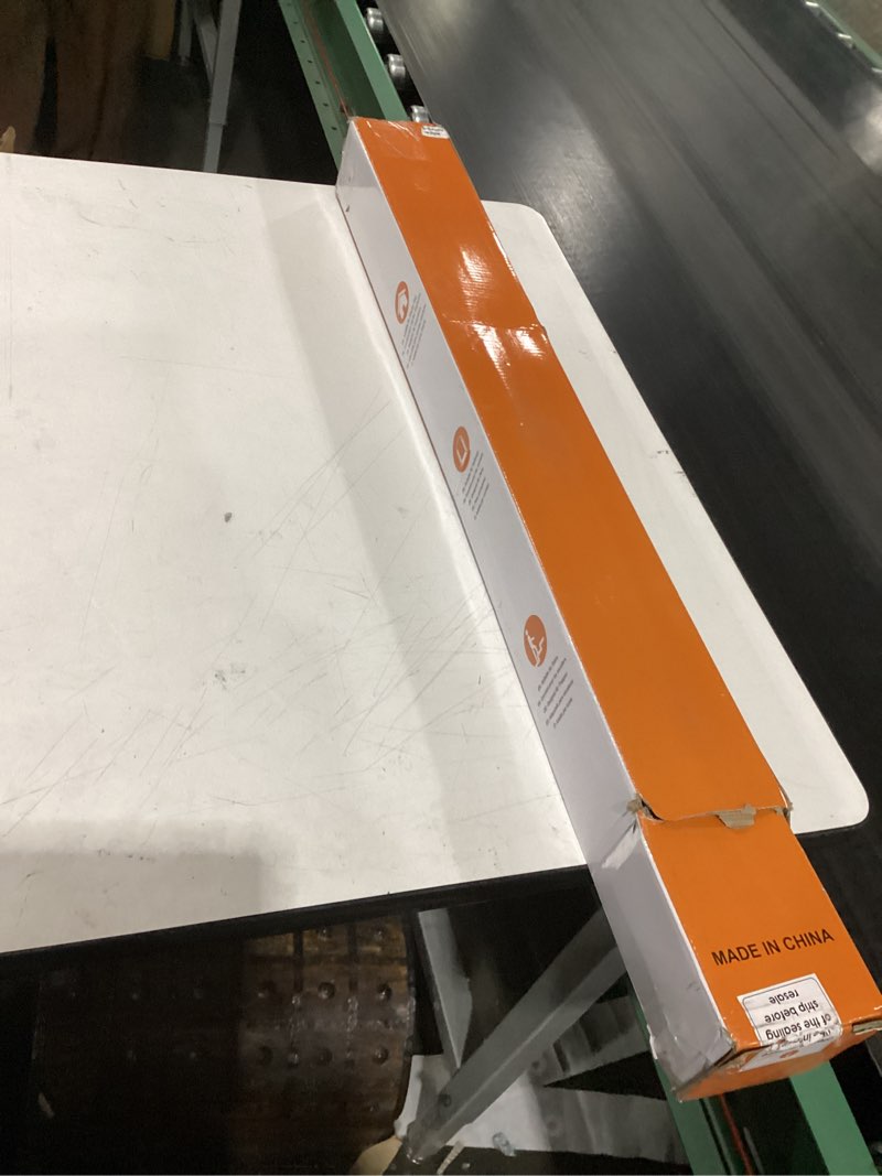 Condition photo showing As Is for retractable baby gate for doorways and stairs, mesh safety gate for pet, indoor & outdoor use, one-hand operation, easy installation, 33.6" tall, expands to 55" wide?white,33.6"x55"