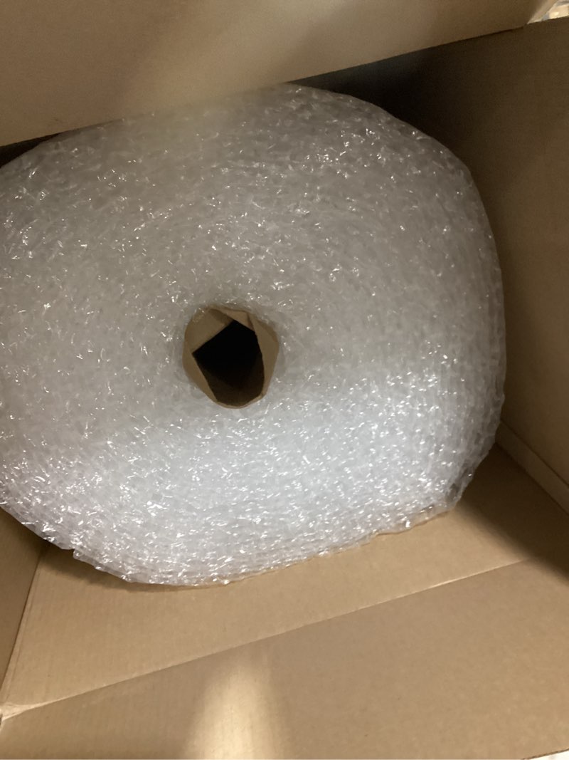 Condition photo showing Good Condition for amazon basics bubble cushioning wrap for moving, packing, shipping and storage, heavy duty protection for fragile items, 12-inch x 100-foot long roll, large 5/16", clear clear 12 inch x 100 ft