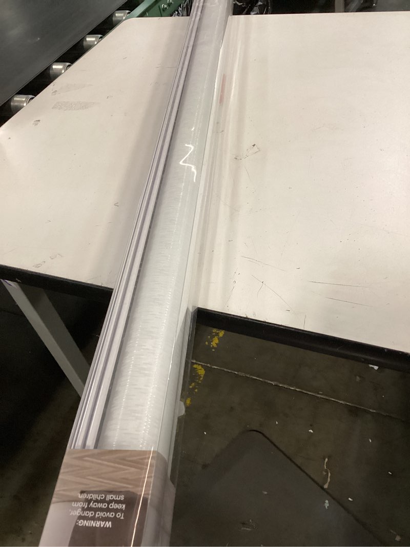 Condition photo showing As Is for Rollup Shower Curtain for Bathroom. Waterproof, 100% PEVA, Heavy Duty Ceiling Mounted Shower Curtain Roller Blind for Bathtub. No Rods, No Hooks, No Rings! (56"x95") (Icicles)